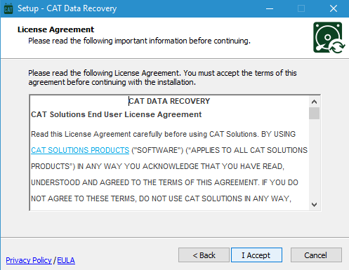 accept cat license agreement
