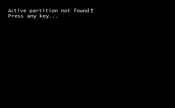 active-partition-not-found-error