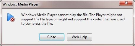 unable that will play .avi file in Windows Media shooter 11