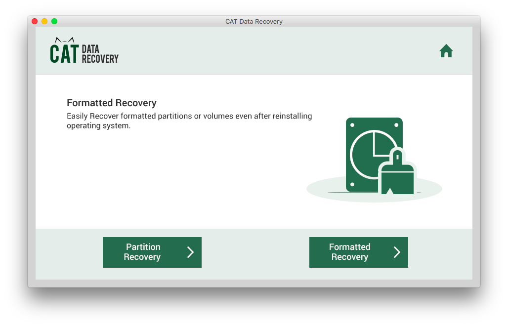 Click on Partition Recovery or Formatted Recovery