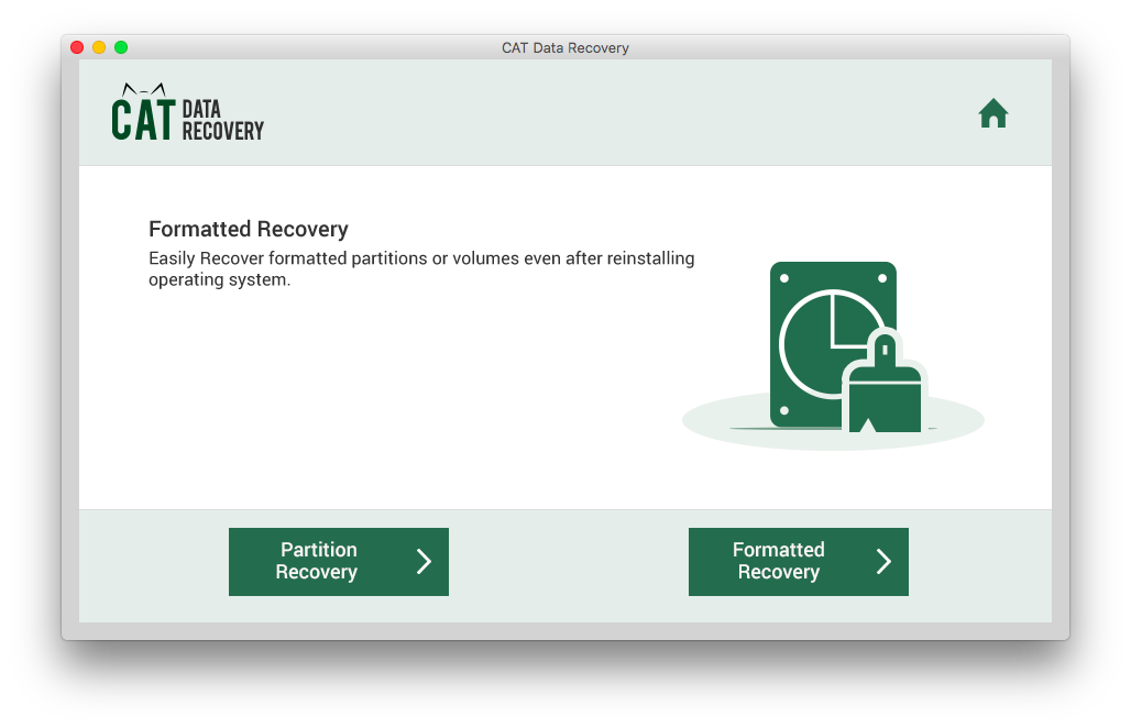 Click on Partition Recovery or Formatted Recovery 