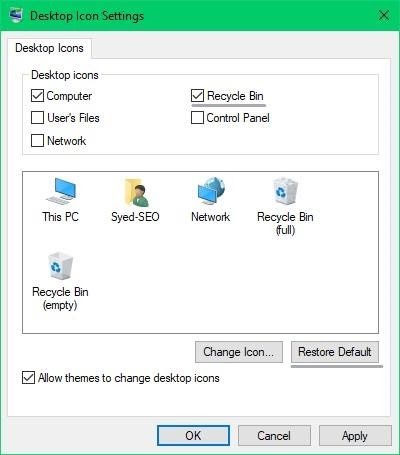 corrupt recycle bin recovery