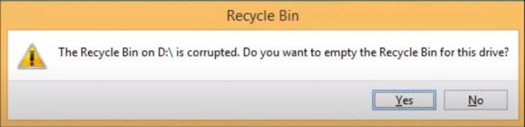 recycle bin error